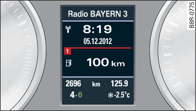 Instrument cluster: Gear-change indicator (for manual gearbox)